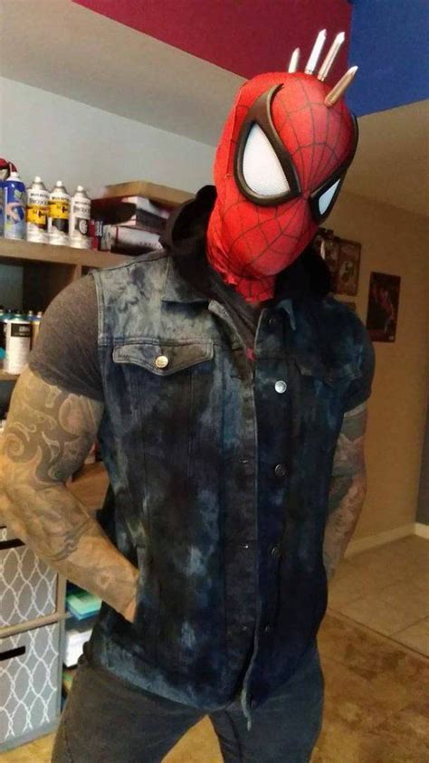 spider punk spiderman cosplay faceshell and magnetic lenses sasuke cosplay spiderman cosplay
