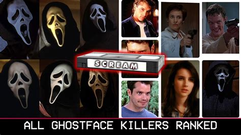 All Ghostface Killers Ranked Scream 1 2 3 4 5 And 6 Youtube
