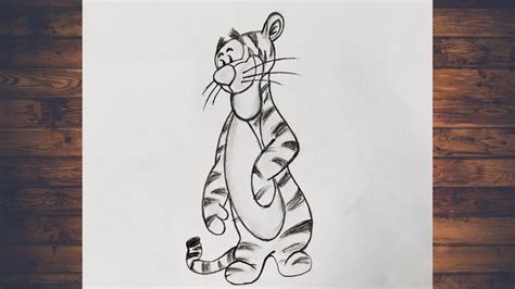 How To Draw Tigger From Winnie The Pooh Step By Step Easy Video