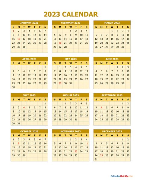 Free Printable Calendar For 2023 And 2023
