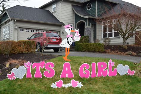 Made of premium quality polymer clay. Welcome the New Baby Home in a BIG Way with a Stork Sign ...