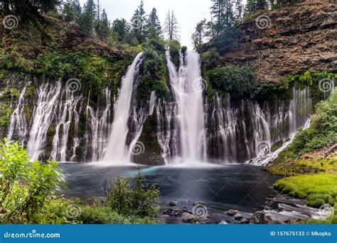 Mcarthur Burney Falls Waterfall In California Stock Image Image Of