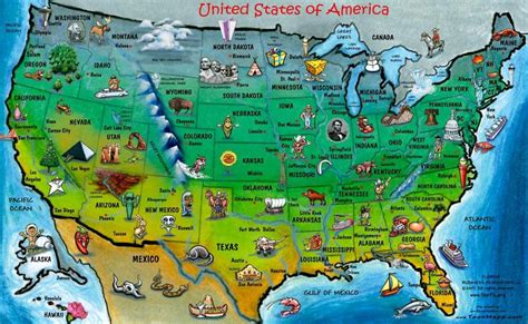 Usa Carte Touristique La Carte Touristique Des Etats Unis Amérique