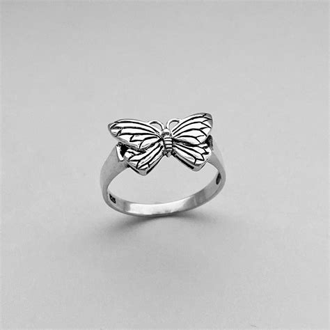 Sterling Silver Butterfly Ring Silver Ring Spirit Ring Statement