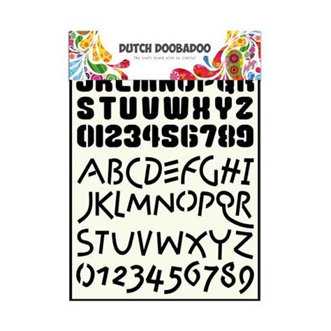 Fonts from arial to script. Dutch Doobadoo Stencil - A4 Alphabet 4 #455005 | Buddly Crafts