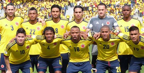 The Colombian Football Team In The World Cup Colombia Country Brand