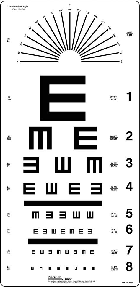 Foot Vision Testing Charts For Babe Nurses Precision Vision