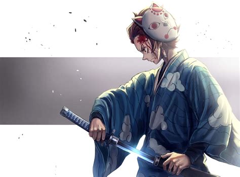 Download Tanjiro on his journey to become a demon slayer | Wallpapers.com