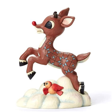 Jim Shore 4053074 Rudolph Red Nose Reindeer Flying Above Clouds