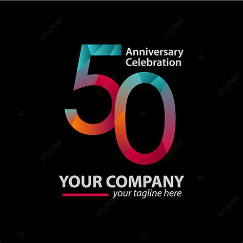 50 Years Anniversary Vector Png Images 50 Year Anniversary Celebration