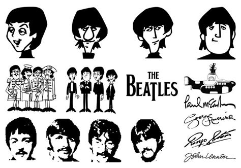 The Beatles Vector At Collection Of The Beatles