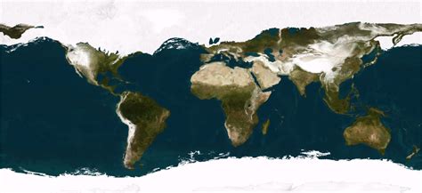 A Realistic Satellite View Of The World During The Last Ice Age