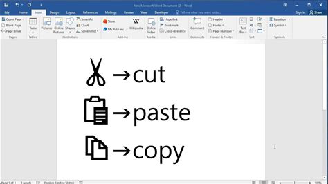 How To Insert Cut Copy And Paste Symbols In Word Youtube