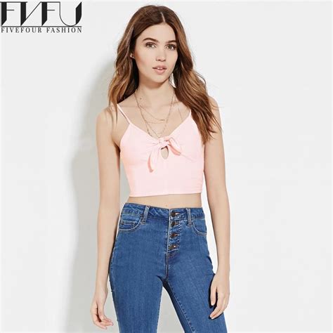New Fashion 2018 Summer Tops Women Girls Solid Color Cute