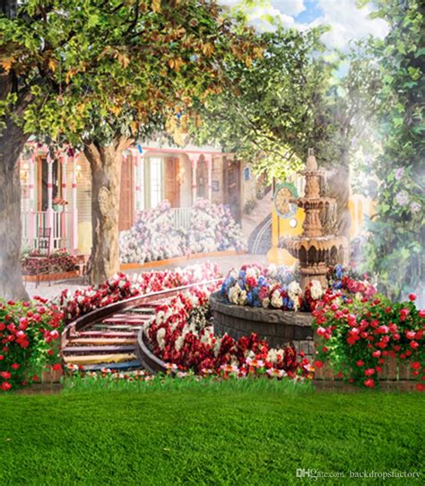 2018 Spring Flowers Garden Wedding Backgrounds For Studio