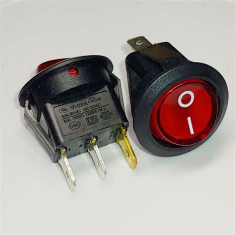1pcs5pcs Cmm Sr 06nr 65a 250v13a 125v Red Lamp Power Rocker Switch 3