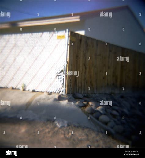 Toy Camera Ugly Fence Color Photograph Chain Link Desert Run Down Seedy