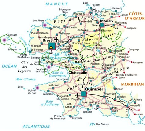 Département Du Finistère Voyages Cartes