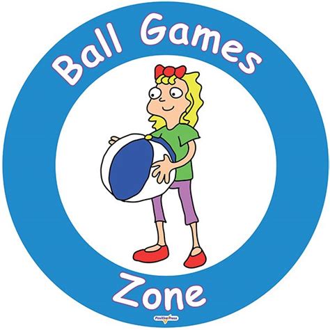 Jenny Mosleys Playground Zone Signs Ball Games Zone Sign Jenny