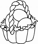 Easter Basket Coloring Pages Eggs Printable Colouring Easy Decorate sketch template