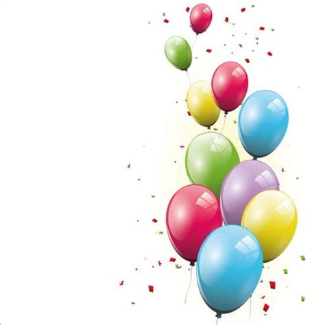 Birthday Background Colored Confetti With Balloon Vector Eps Uidownload