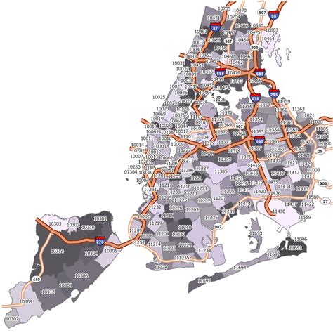 New York City Zip Code Map Gis Geography