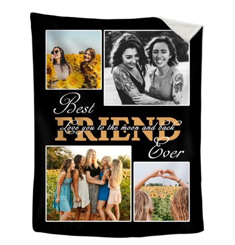 Personalized Photo Blanket For Friend Best Friend Ever Blanket Gift