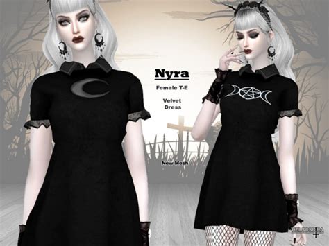 The Sims Resource Nyra Gothic Mini Dress By Helsoseira • Sims 4
