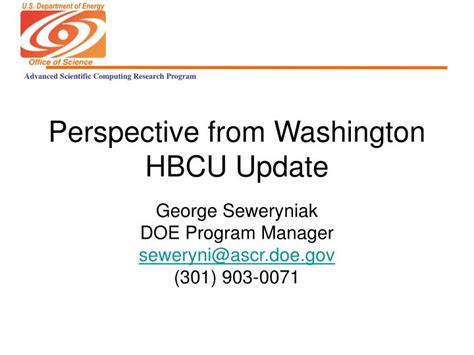 Ppt Perspective From Washington Hbcu Update Powerpoint Presentation