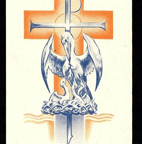 Holy Cards For Your Inspiration Pelican Symbol For Christ