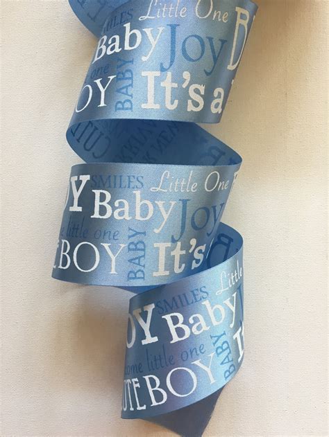 25 Baby Boy Ribbon Its A Boy New Arrival Not Wired Etsy