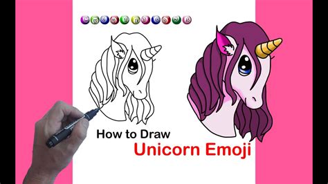 How To Draw A Unicorn Emoji At Drawing Tutorials