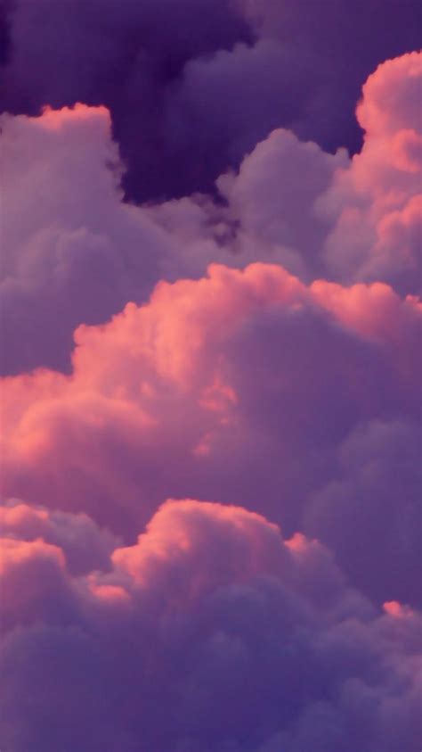 Clouds Pink Poses Purple Wallpaper 136959
