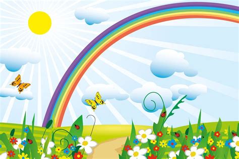 Cartoon Rainbow Wallpapers Top Free Cartoon Rainbow Backgrounds