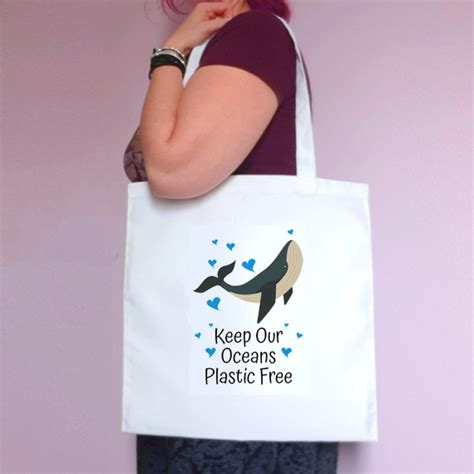 Eco Friendly Reusable Fabric Tote Bag Keep Our Oceans Plastic Free