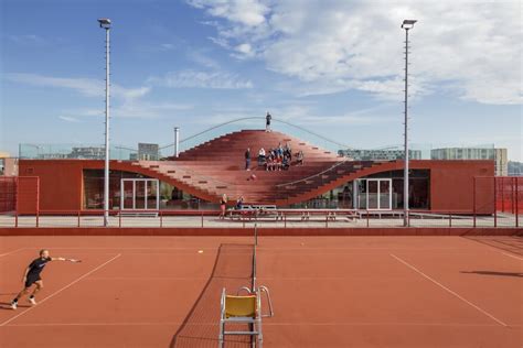 Mvrdv Completes A Tennis Clubhouse Architect Magazine Architecture