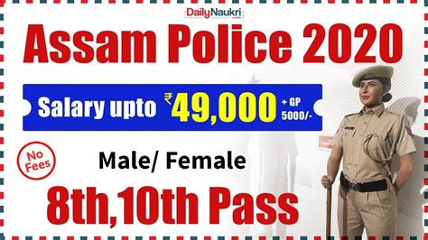 Assam Police Recruitment Jail Warder Job Vacancy Police