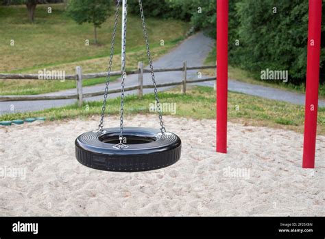 Children Swing Set Park Hi Res Stock Photography And Images Alamy