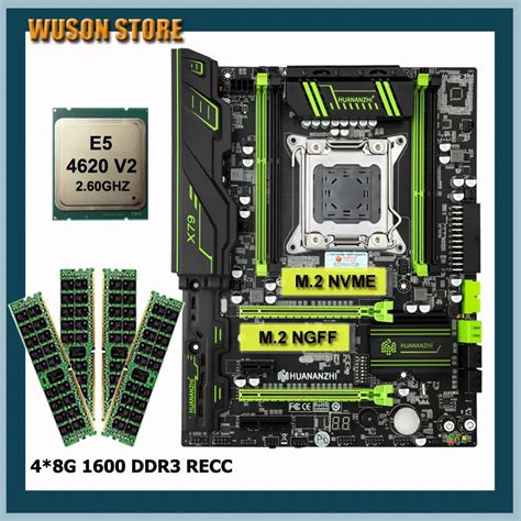 Huananzhi X79 Super Motherboard Combo For Gaming Pc Hi Speed Dual M2