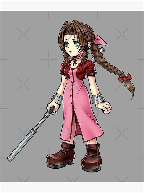 Final Fantasy 7 Vii Aerith Character Dissidia Opera Omnia Official Artwork Poster For