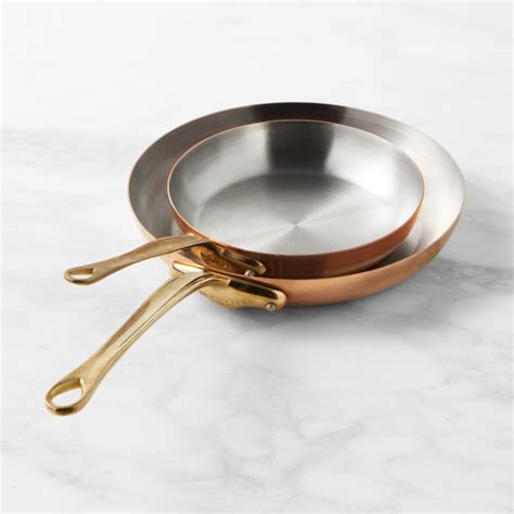 Mauviel Copper M150 B Fry Pan Set 8 And 10 Williams Sonoma