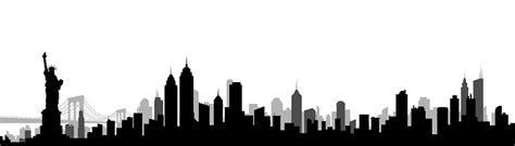 New York City Skyline Silhouette Vector Illustration Stock Illustration