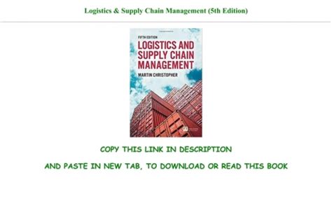 Logisticssupplychainmanagement5thedition