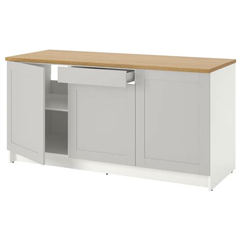 Knoxhult Base Cabinet With Doors And Drawer Gray Countertop Length