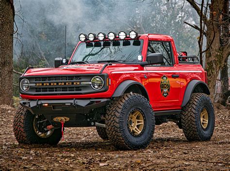 Bds Suspension Debuts Ford Bronco Fire Command Pickup Truck At Sema