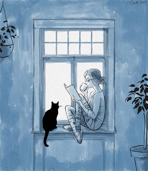 Free for commercial use no attribution required high quality images. books, coffee, tea | Cat art, Illustration art, Reading art