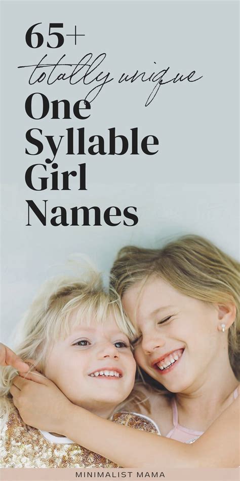 65 Prettiest One Syllable Girl Names You Haven T Already Heard In