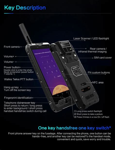 Conquest S19 Rugged Phone Customize Dmr Walkie Talkie Thermal