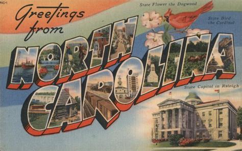 Greetings From North Carolina Postcard