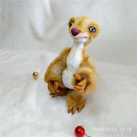 Plush Toy Sloth Sid From The Cartoon Ice Age Teddy By Irina